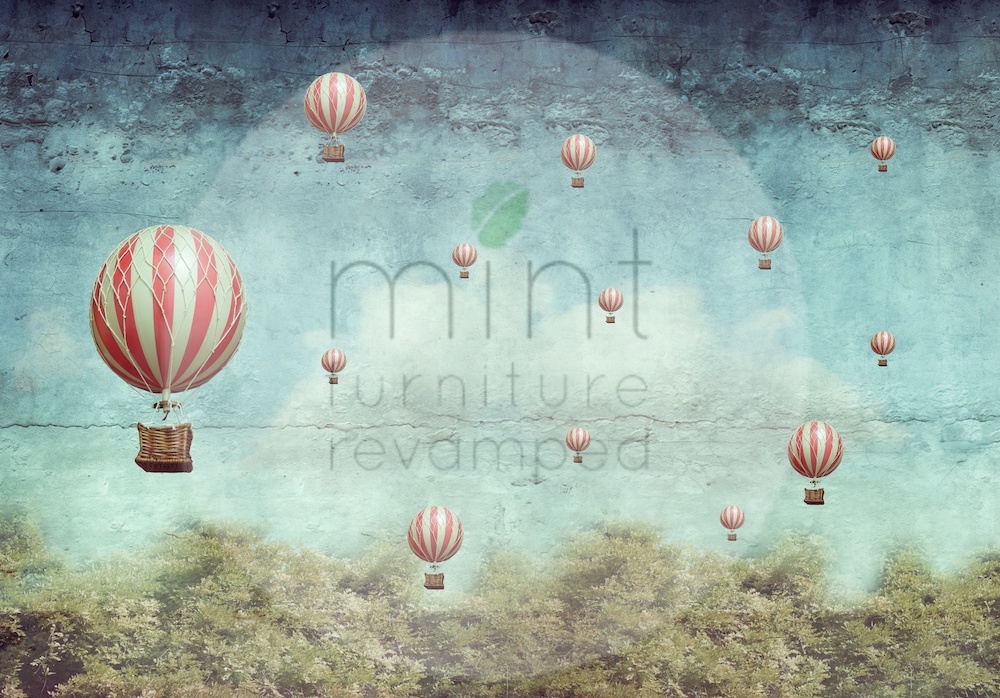 Balloons_Landscape Mint by Michelle Decoupagepapier Balloons – Bild 1