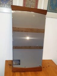 Retrospiegel mit Teakholzrahmen