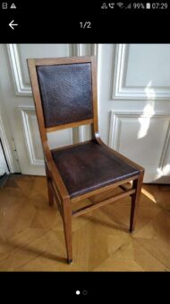 Lederstühle Historismus- 6 Stück – Bild 3