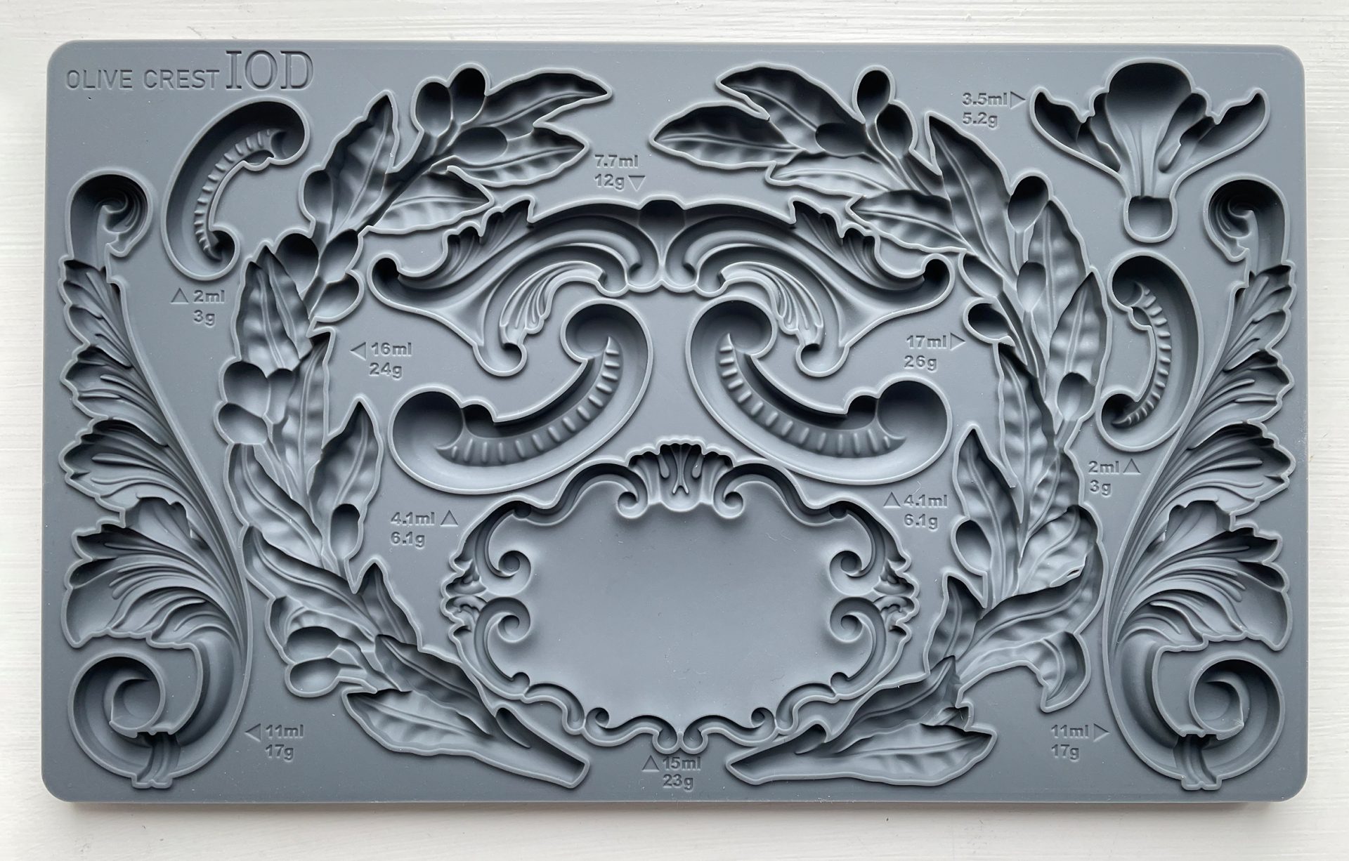 Olive Crest1 IOD Decor Mould Silikonform Olive Crest – Bild 1