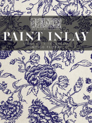 IOD Paint Inlay  Indigo Floral- 1