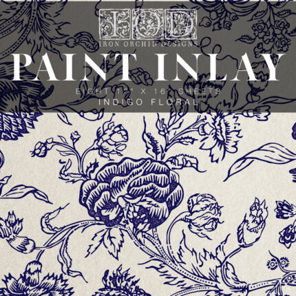 IOD Paint Inlay  Indigo Floral- 1