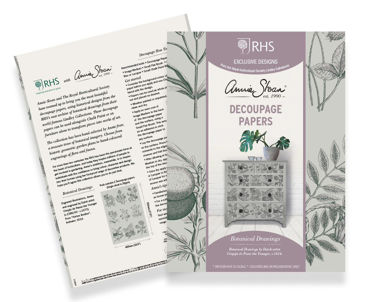 Annie Sloan Decoupage Papier Botanical-Drawings-1 Annie Sloan Decoupagepapier Botanical Drawings – Bild 1