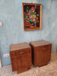 Nachtkasten 2 Stück Midcentury modern – Bild 3