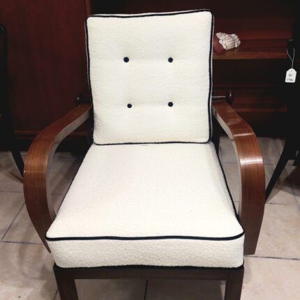 Kanadier- Art Deco Sessel- Bouclé