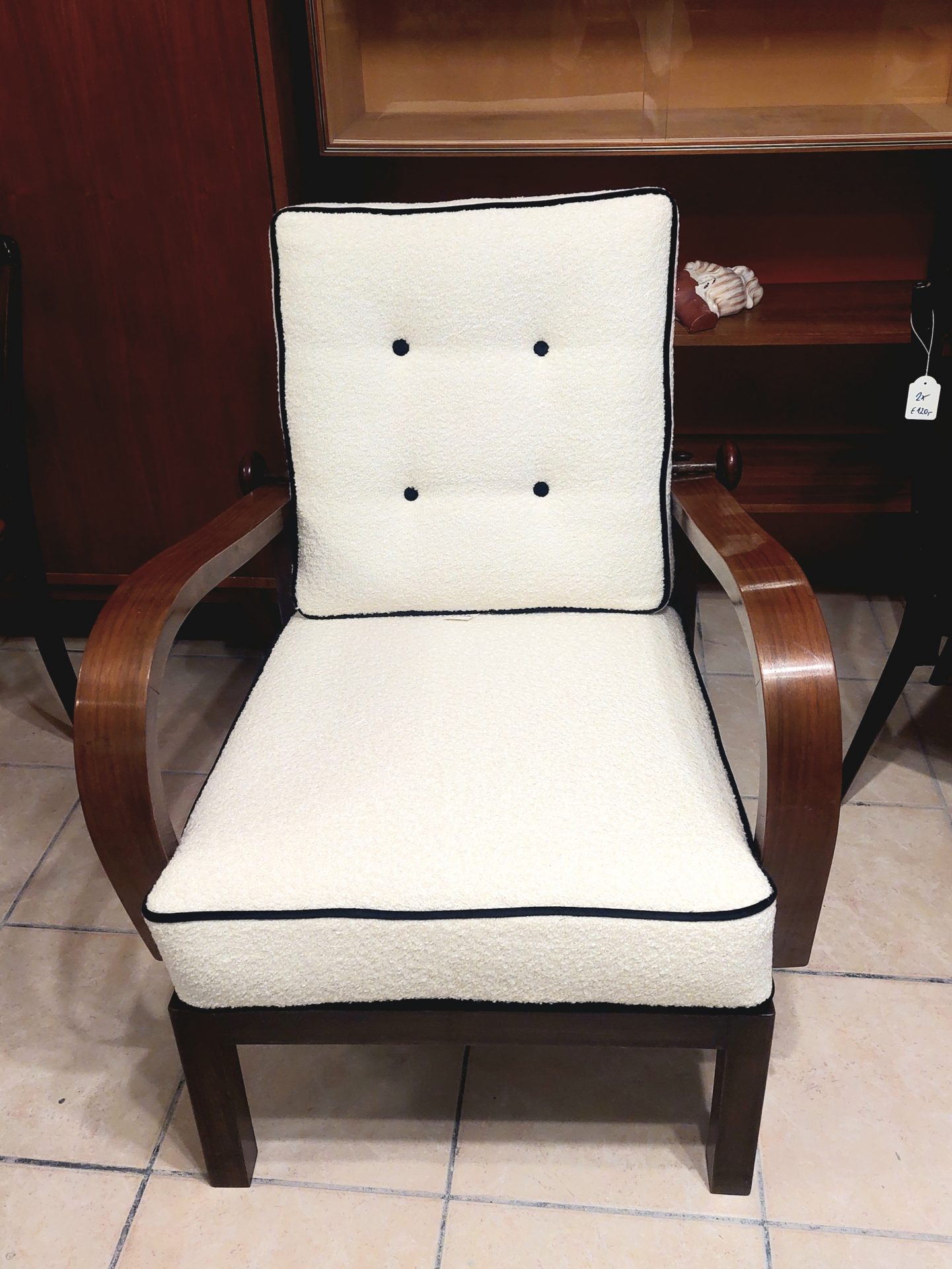 20231005_143225 Kanadier- Art Deco Sessel- Bouclé – Bild 1