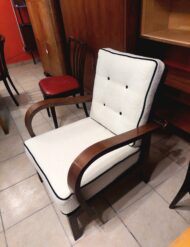 Kanadier- Art Deco Sessel- Bouclé – Bild 2