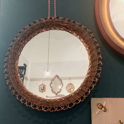 Korbgeflecht-Spiegel