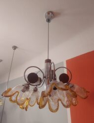 Muranoglas Hängelampe v. Mazzega