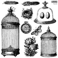 Dekor Stempel Winter Pastiche Doppelstempel - Neu!