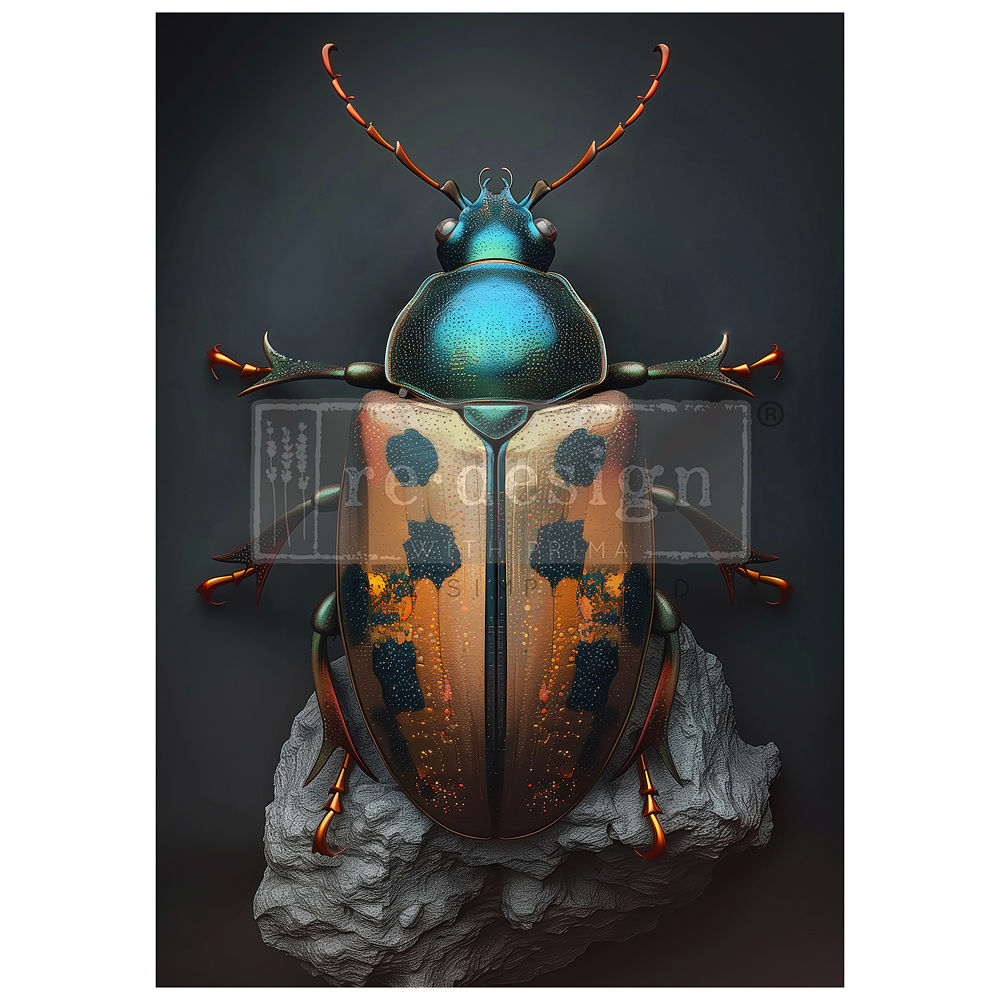 ReDesign-with-prima-Deoupagepapier-brassscarabA1-1 Brass Scarab Decoupagepapier A1 ReDesign with Prima – Bild 1