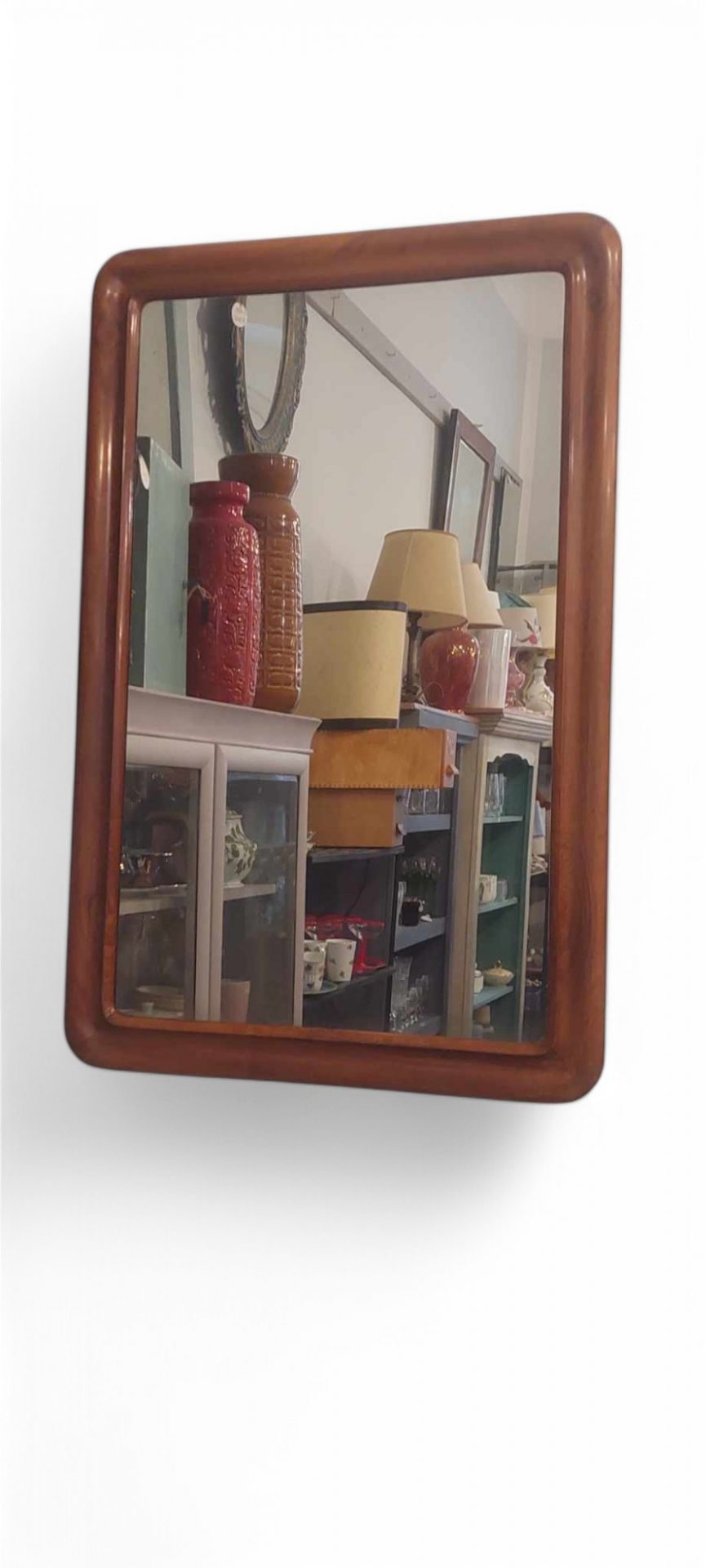 Spiegel-1 Großer Holzspiegel mit politierten Holzrahmen – Bild 1
