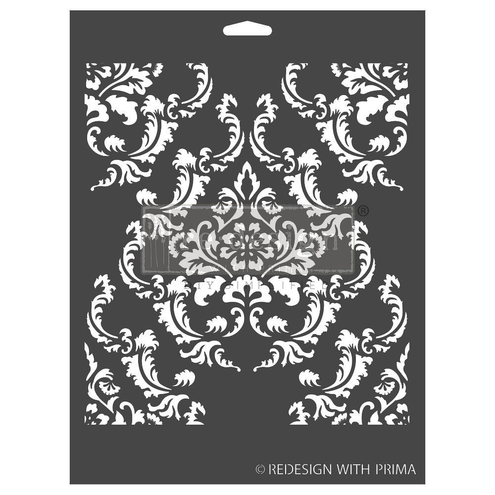 Stencilregalstriae2 Regal Striae 3D Schablone Redesign with Prima – Bild 1