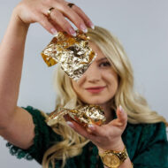 Metallblatt-Goldmilch für Blattgold / Schlagmetall- Polyvine – Bild 3