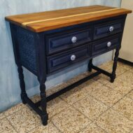 Holzkommode in Dunkelblau – Bild 2