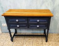 Holzkommode in Dunkelblau