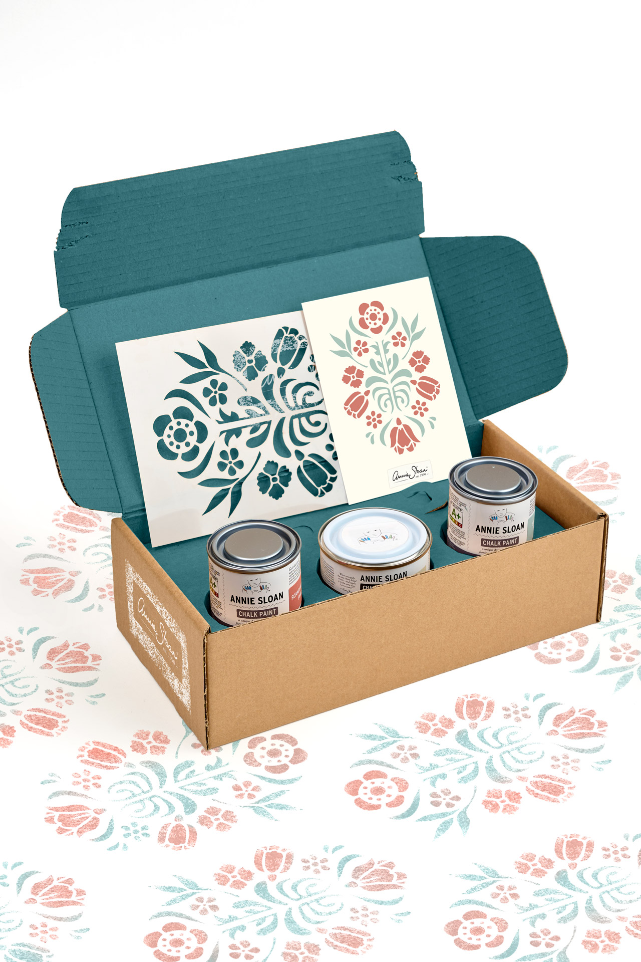 WEB Scandi Stencil Paint Box Kit-WhiteBackground Skandinavisches Geschenkset Annie Sloan – Bild 1